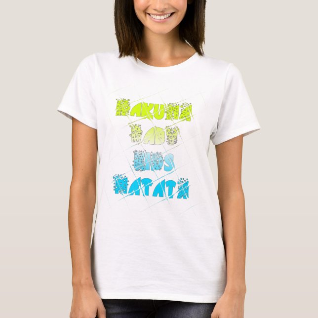 Hakuna Matata Baby Kids Happy Colours Art Print De T-Shirt (Front)
