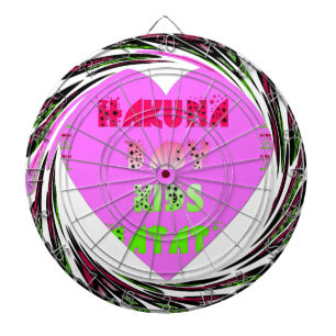 "Hakuna Matata" Baby Pink Heart  - Global inspired Dartboard