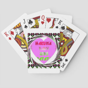 "Hakuna Matata" Baby Pink Heart - Global inspired Playing Cards