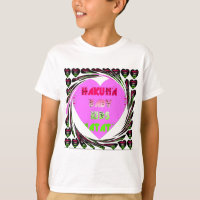 "Hakuna Matata" Baby Pink Heart  - Global inspired