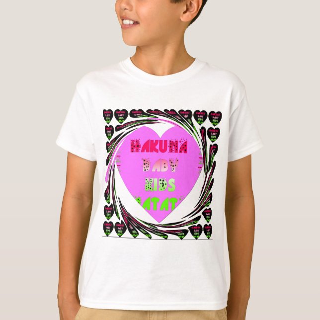 "Hakuna Matata" Baby Pink Heart  - Global inspired T-Shirt (Front)