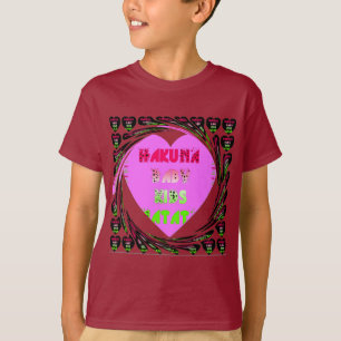 "Hakuna Matata" Baby Pink Heart  - Global inspired T-Shirt