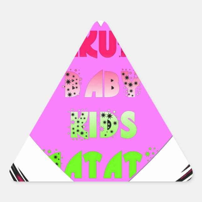 "Hakuna Matata" Baby Pink Heart  - Global inspired Triangle Sticker (Front)