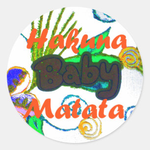 Hakuna Matata Baby.png Classic Round Sticker