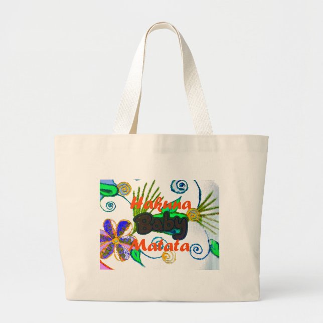 Hakuna Matata Baby.png Large Tote Bag (Front)