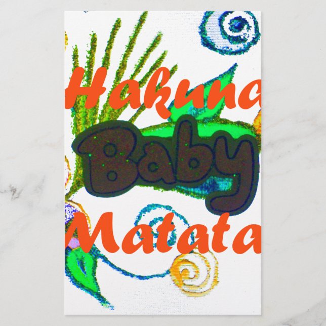 Hakuna Matata Baby.png Stationery (Front)