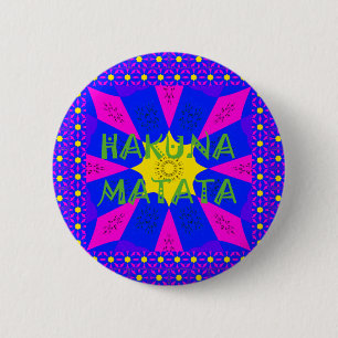 Hakuna Matata Beautiful Amazing Design Colours 6 Cm Round Badge