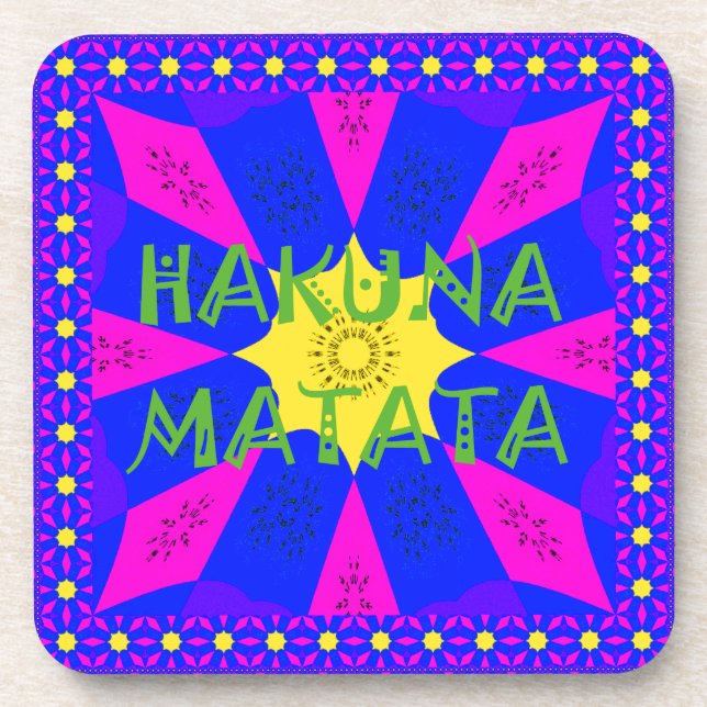 Hakuna Matata Beautiful Amazing Design Colours Coaster (Front)