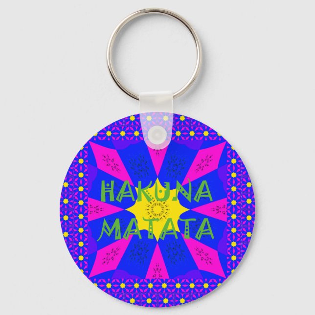 Hakuna Matata Beautiful Amazing Design Colours Key Ring (Front)