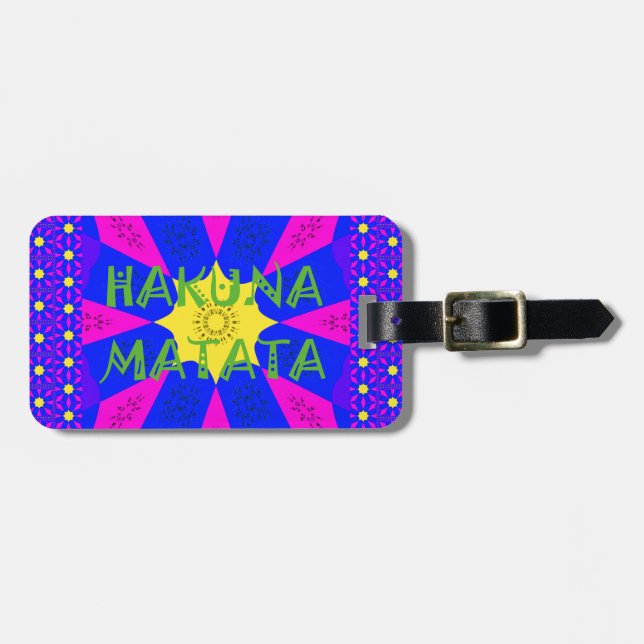 Hakuna Matata Beautiful Amazing Design Colours Luggage Tag (Front Horizontal)