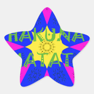 Hakuna Matata Beautiful Amazing Design Colours Star Sticker