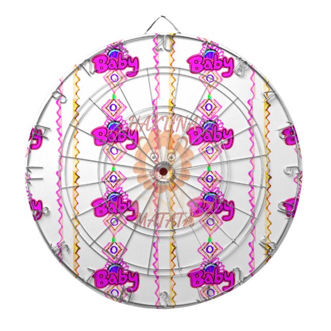Hakuna Matata: Beautiful Baby Lion Design Motif Dartboard (Front)