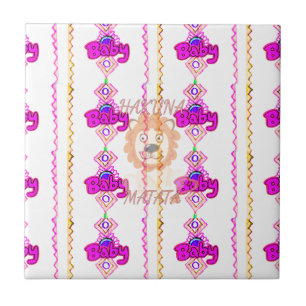 Hakuna Matata: Beautiful Baby Lion Design Motif Tile