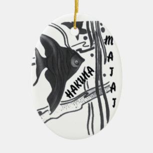 Hakuna Matata Big Little Fish.png Ceramic Tree Decoration