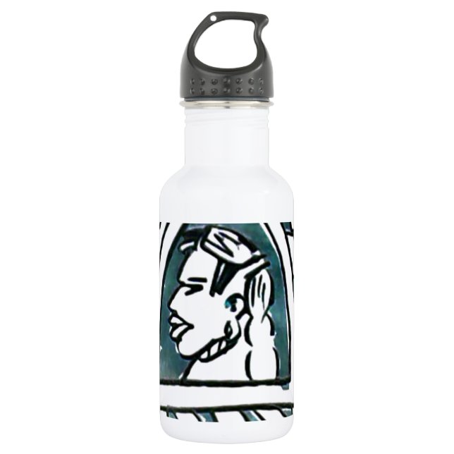 Hakuna Matata Blue Triangle Style.png 532 Ml Water Bottle (Front)