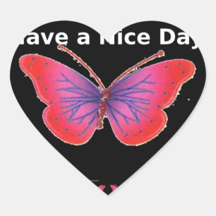 "Hakuna Matata Butterfly" Inspirational - Nice Day Heart Sticker