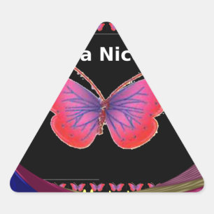 "Hakuna Matata Butterfly" Inspirational - Nice Day Triangle Sticker
