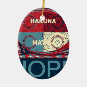Hakuna matata ceramic tree decoration