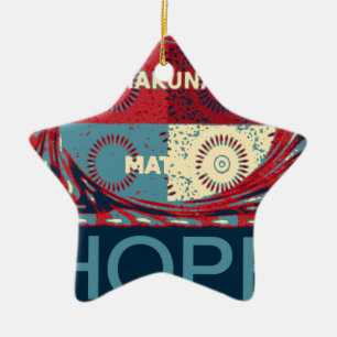 Hakuna matata ceramic tree decoration