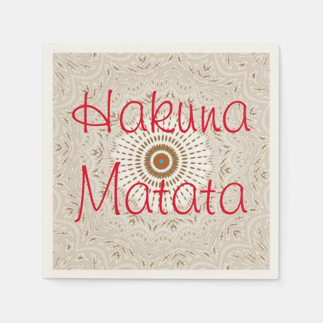 Hakuna Matata Christmas Party Cocktail Napkins (Front)