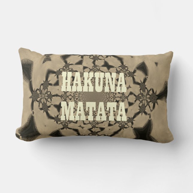 Hakuna Matata Classic Home Decor Cotton Lumbar Lumbar Cushion (Front)
