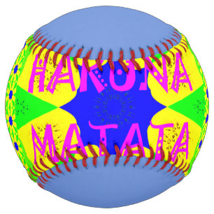 Hakuna Matata Colourful Abstract Art Vibrant Per Softball