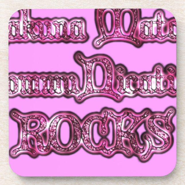 Hakuna Matata Communication ROCKS Art Print Coaster (Front)