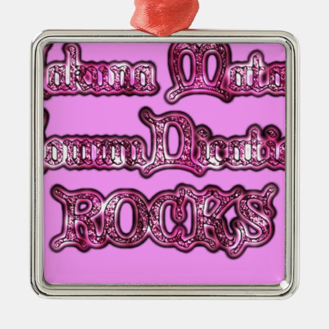 Hakuna Matata Communication ROCKS Art Print Metal Tree Decoration (Front)