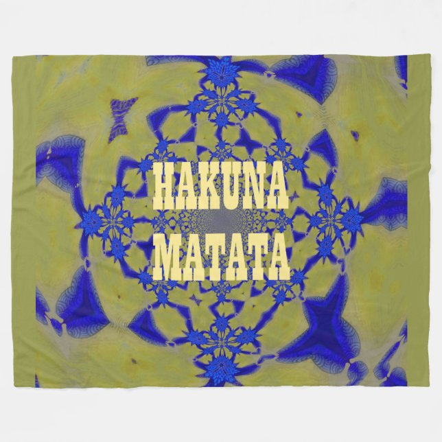 Hakuna Matata Custom Fleece Blanket (Front (Horizontal))