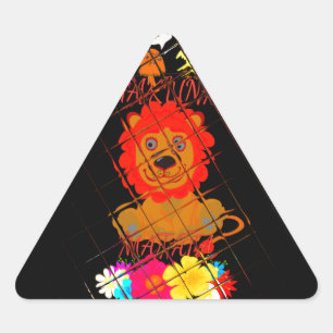 Hakuna Matata cute baby lion king design Triangle Sticker