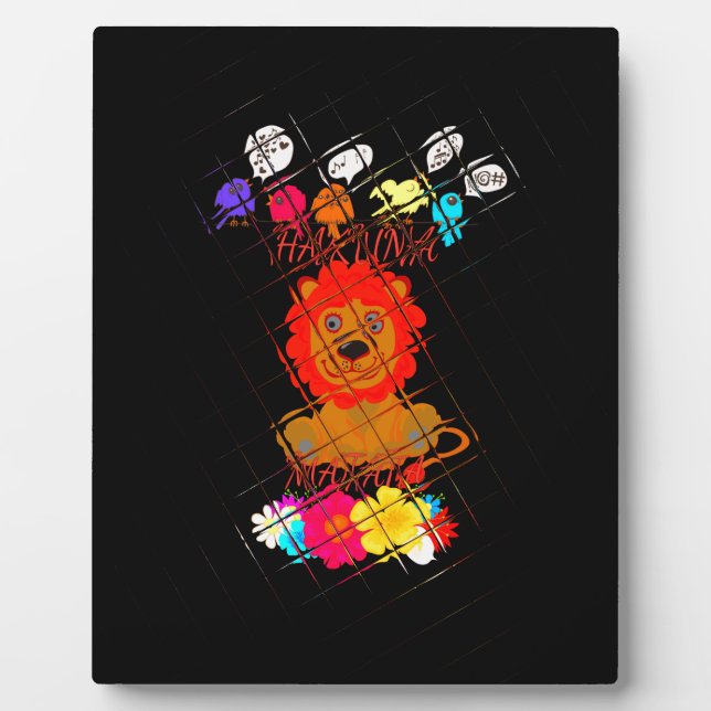 Hakuna Matata cute baby lion king Plaque (Front)