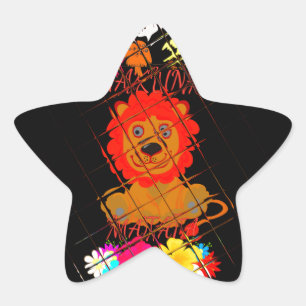 Hakuna Matata cute baby lion king Star Sticker