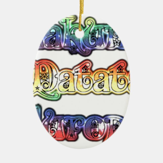 Hakuna Matata Europe Art Print/Graphic Ceramic Tree Decoration (Front)