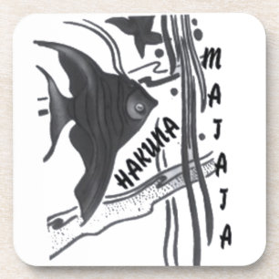 Hakuna Matata Fish Art Print Coaster