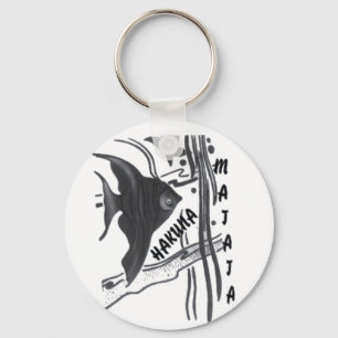Hakuna Matata Fish Art Print Key Ring