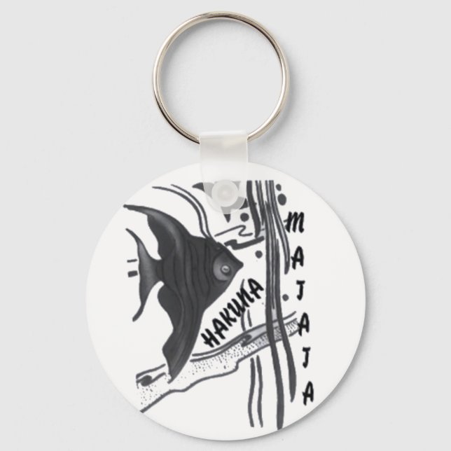Hakuna Matata Fish Art Print Key Ring (Front)