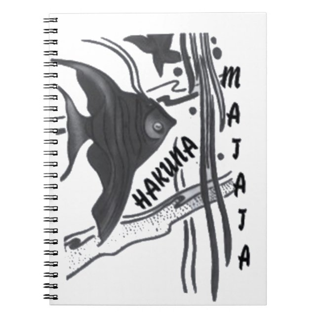 Hakuna Matata Fish Art Print Notebook (Front)