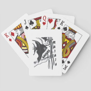 Hakuna Matata Fish Art Print Playing Cards