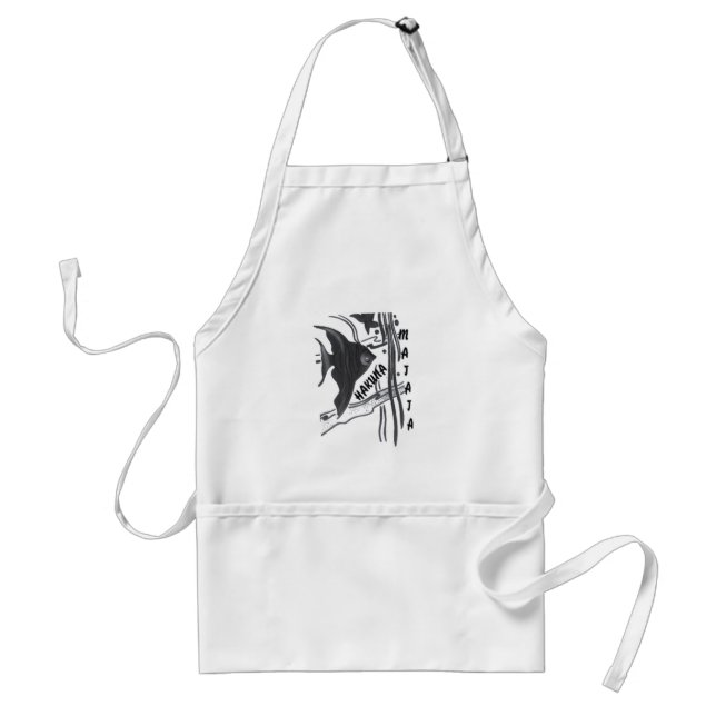 Hakuna Matata Fish Art Print Standard Apron (Front)