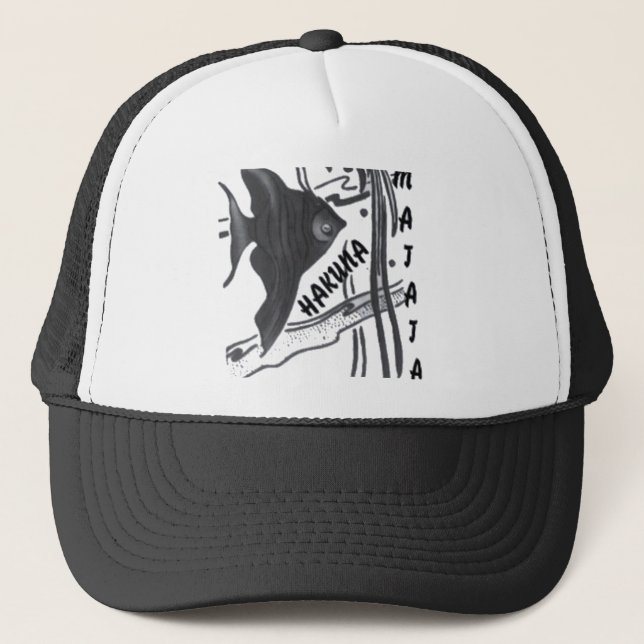 Hakuna Matata Fish Art Print Trucker Hat (Front)