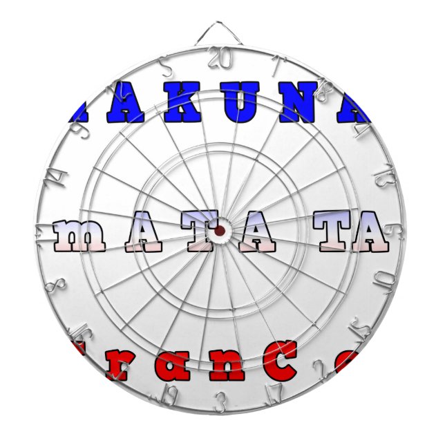 Hakuna Matata France Art Print/Graphic Dartboard (Front)