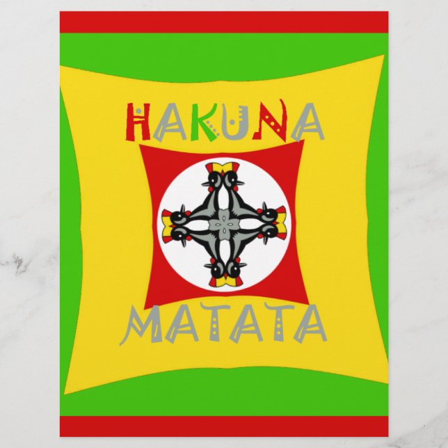 Hakuna Matata Fun Rasta Colours: Vibrant & Carefre (Front)