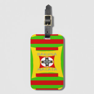 Hakuna Matata Fun Rasta Colours: Vibrant & Carefre Luggage Tag