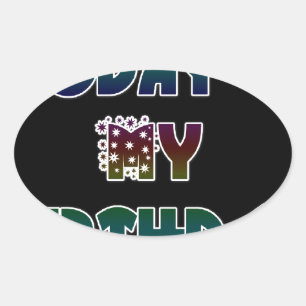 Hakuna Matata Gift Today is my Birthday.png Oval Sticker