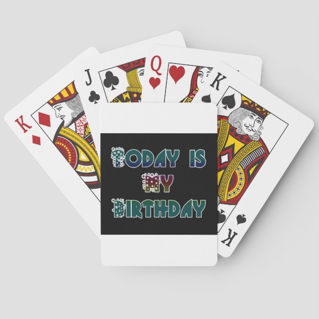 Hakuna Matata Gift Today is my Birthday.png Playing Cards (Back)