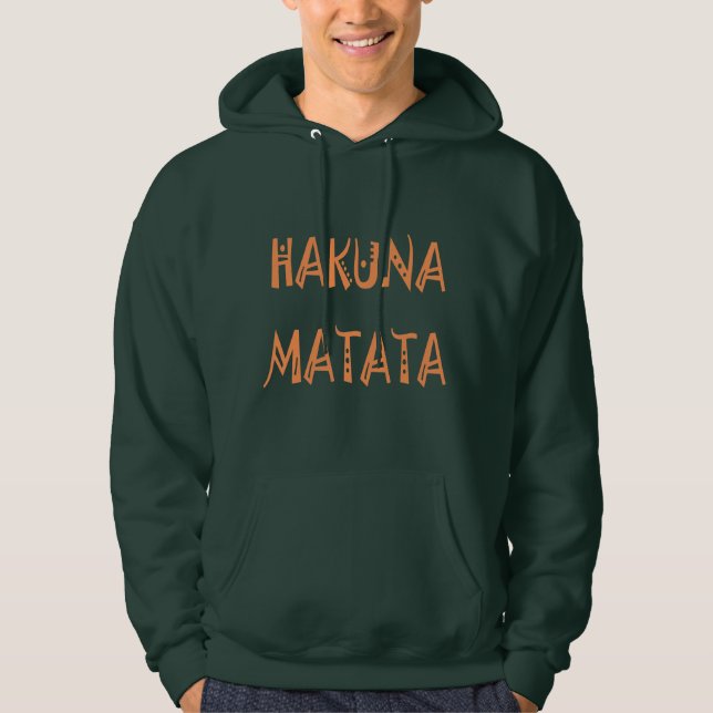 Hakuna Matata Gifts Apparel Men's Basic Hoodie (Front)