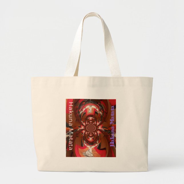 Hakuna Matata Gifts Haloween Special red Large Tote Bag (Front)