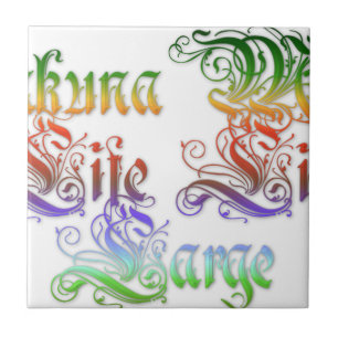 Hakuna Matata  gifts rasta colours.png Tile