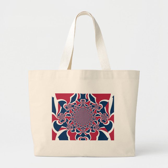 Hakuna Matata Gifts trendy stylish red and blue.jp Large Tote Bag (Front)