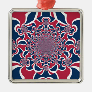 Hakuna Matata Gifts trendy stylish red and blue.jp Metal Tree Decoration